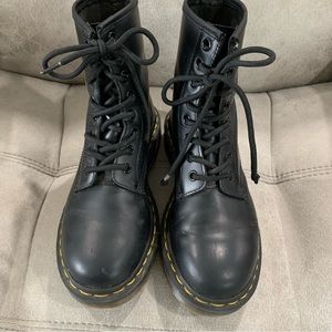 Dr. Martens Black Suede Lace-Up Boots